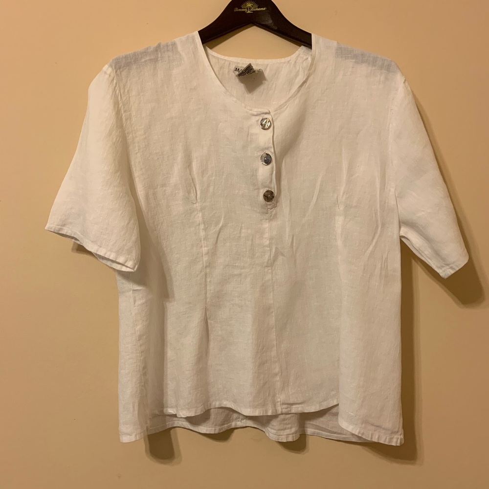 Harvest Linen top (off-white)